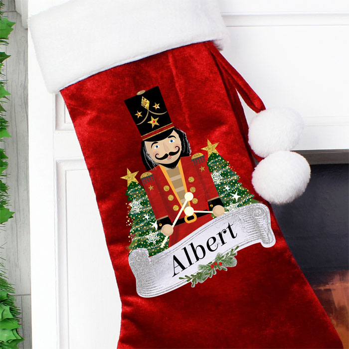 Personalised Nutcracker Red Stocking