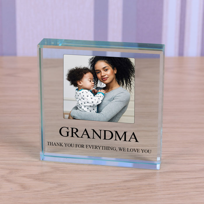 Personalised Glass Photo Token Any Message
