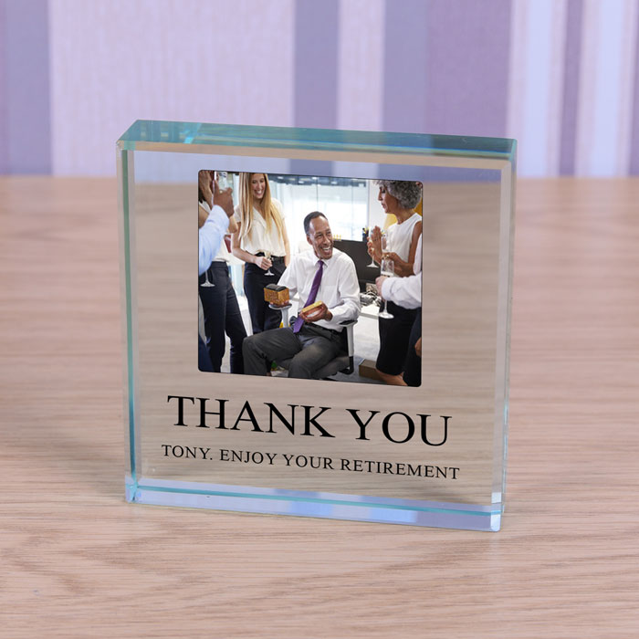 Personalised Glass Photo Token Any Message