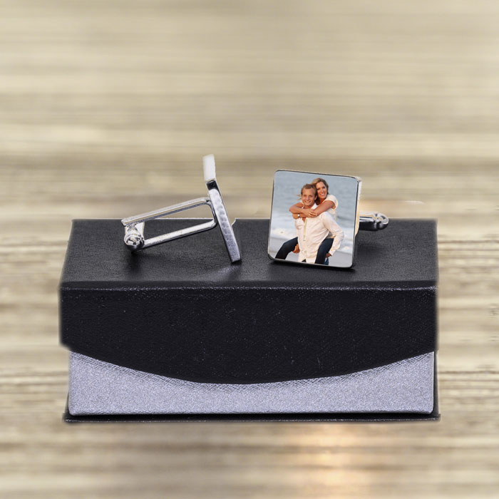 Personalised Initials and Photo Cufflinks