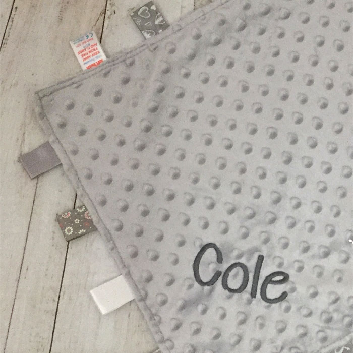 Personalised Grey Taggies Comforter
