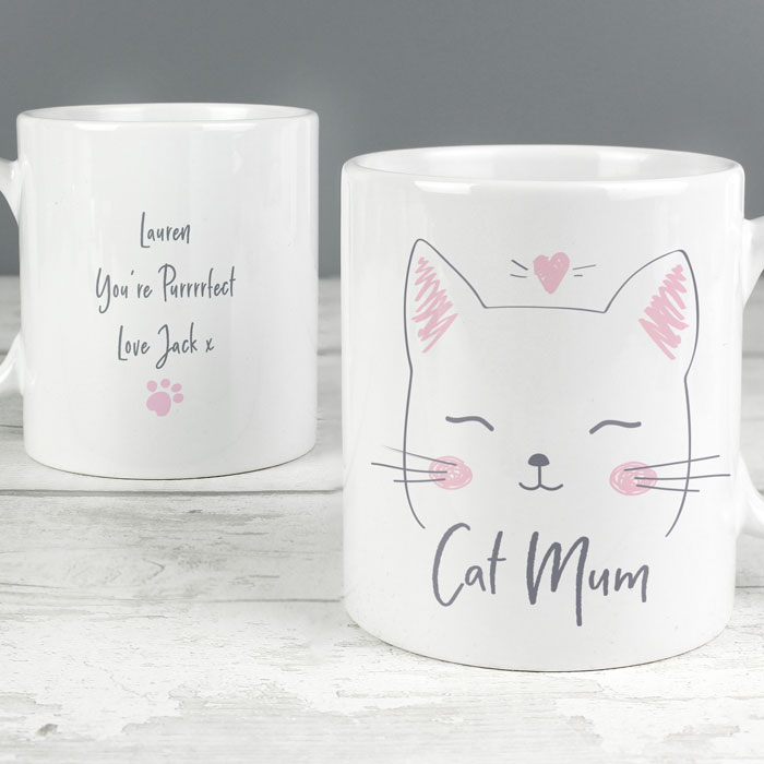 Personalised Ceramic Cat Mum Mug