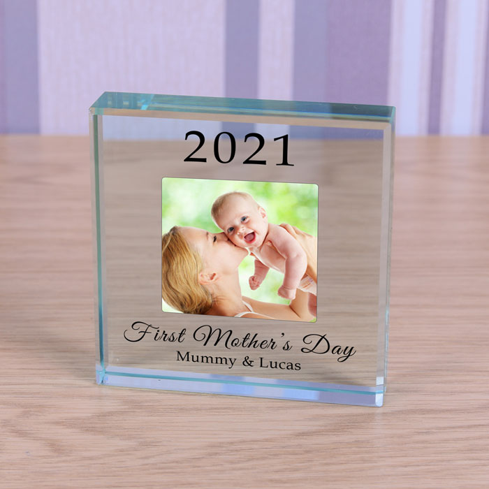Personalised Glass Token First Mothers Day Year & Message