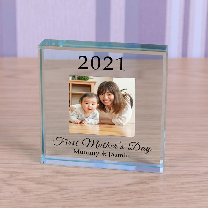 Personalised Glass Token First Mothers Day Year & Message