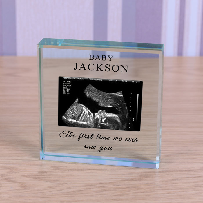 Personalised Glass Token Baby Scan