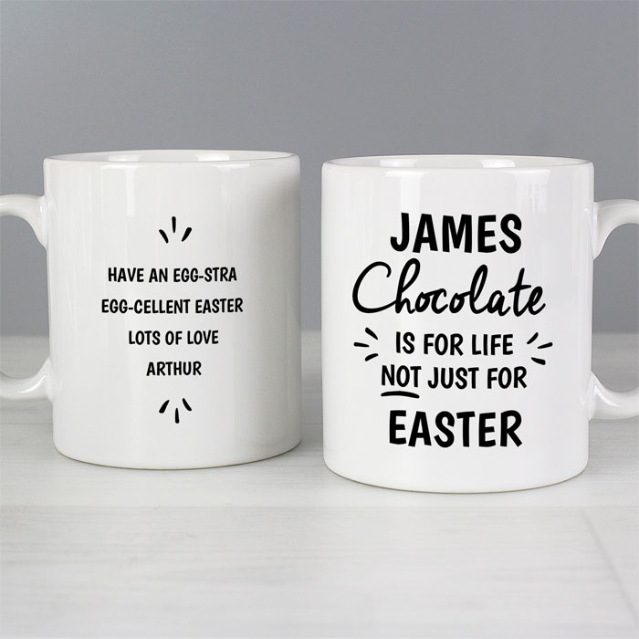 Personalised Chocolate Is For Life Mug