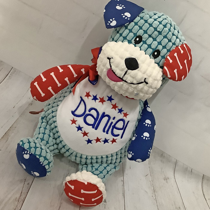 Personalised Cubbies Embroidered Dog Teddy