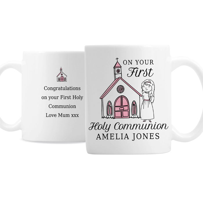 Personalised Girls First Holy Communion Mug