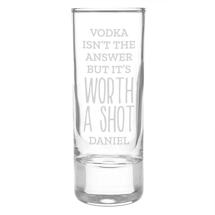 Personalised Worth A Shot Glass