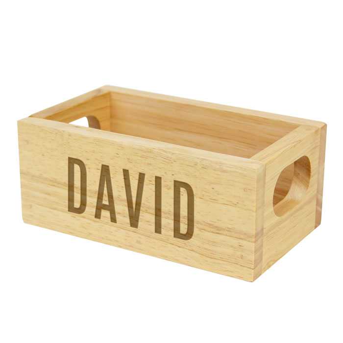 Personalised Name Only Mini Wooden Crate