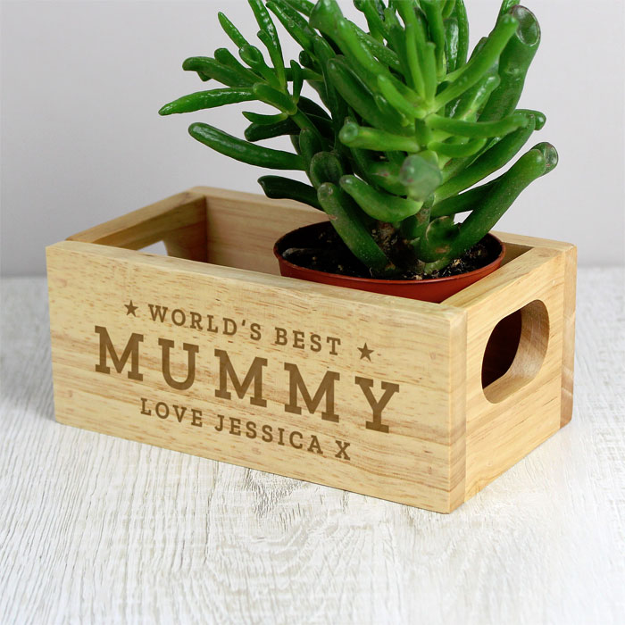 Personalised Worlds Best Mini Wooden Crate