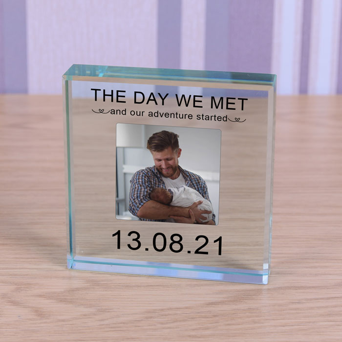 Personalised Glass Photo Token The Day We Met