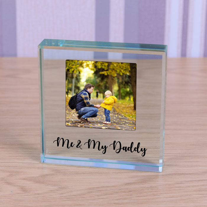 Glass Photo Upload Token Me & My Daddy