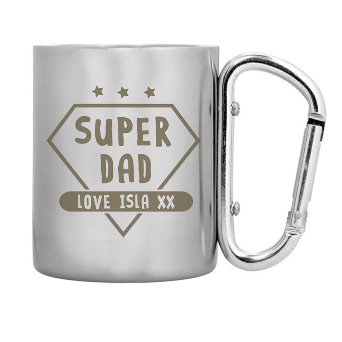 Personalised Super Dad Stainless Steel Mug