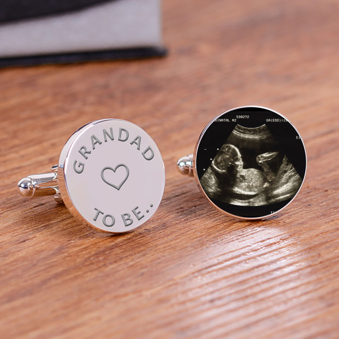 Daddy or Grandad To Be Baby Scan Photo Cufflinks