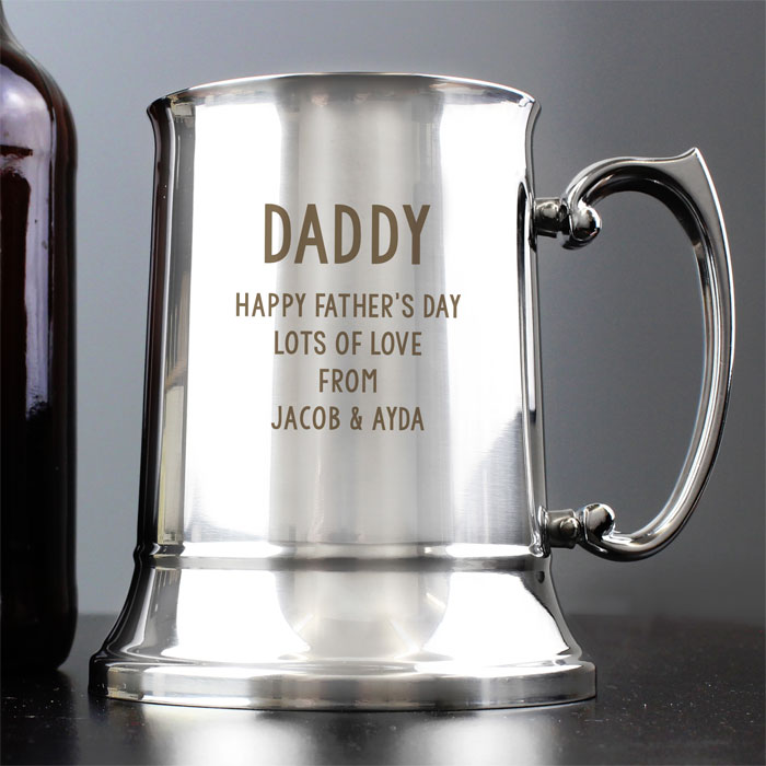 Personalised Free Text Stainless Steel Tankard
