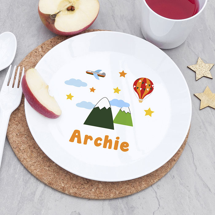 Personalised Kids Adventure Plastic Dining Set