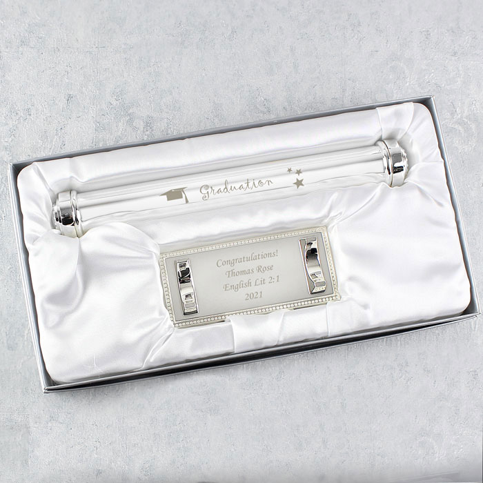 Personalised Graduation Silver Plated Certificate Holder