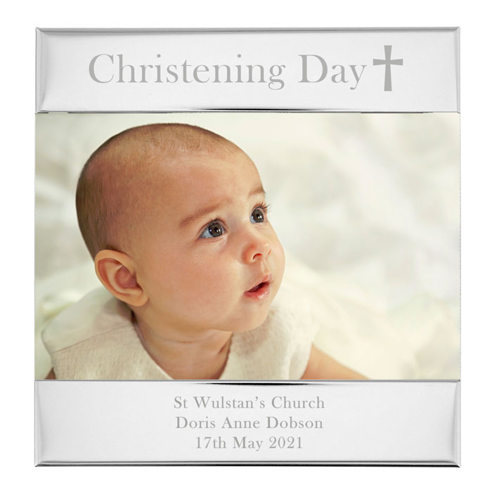 Personalised Christening Day Square 6x4 Photo Frame