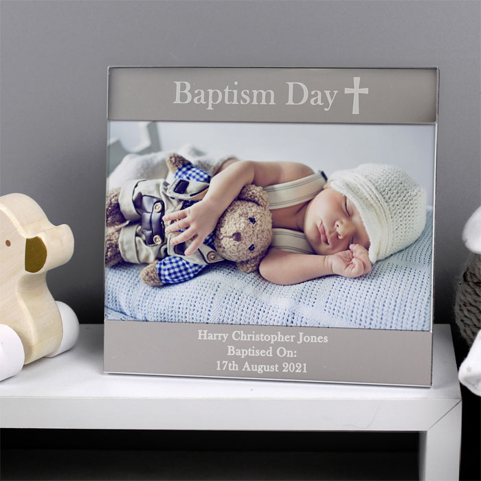Personalised Christening Day Square 6x4 Photo Frame