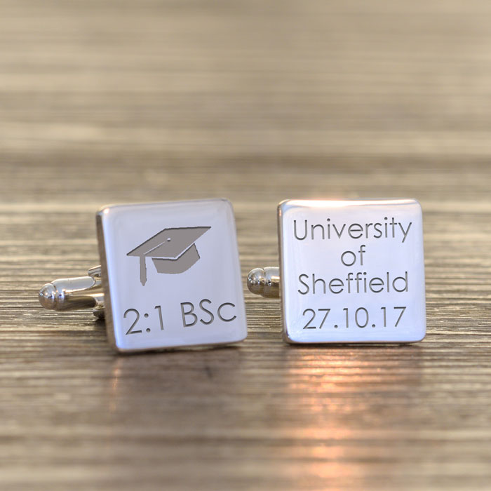 Personalised Square Graduation Cufflinks