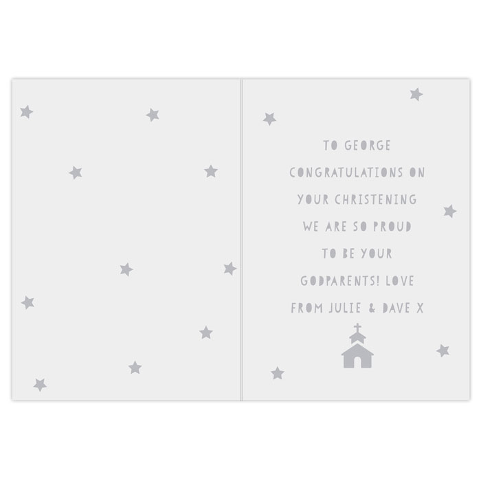 Personalised Grey Paper Cut Style Card
