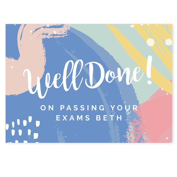 Personalised Well Done Card