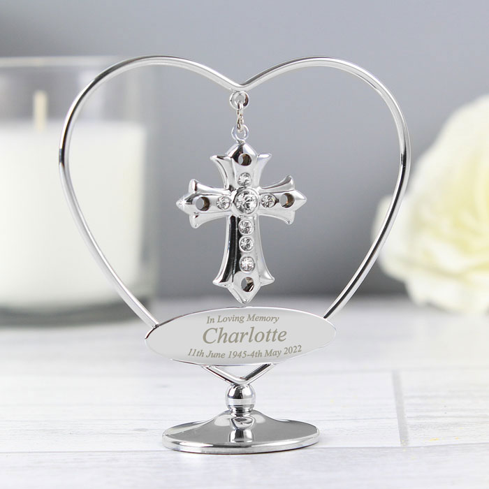 Personalised In Loving Memory Crystocraft Cross