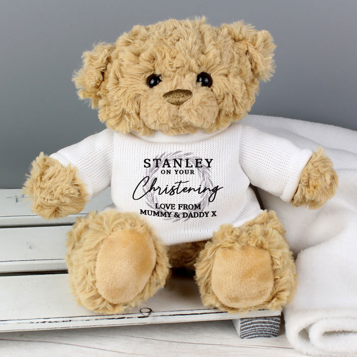Personalised Truly Blessed Christening Teddy Bear