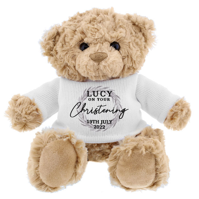 Personalised Truly Blessed Christening Teddy Bear