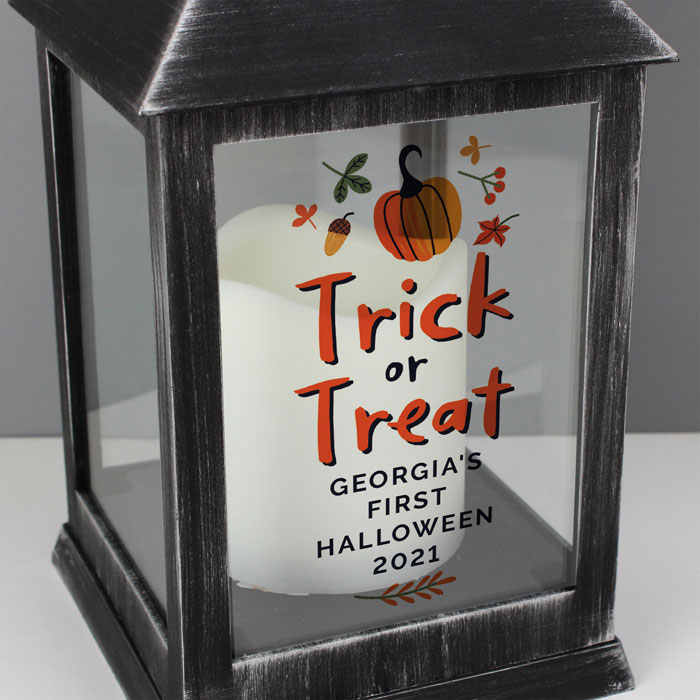 Personalised Trick or Treat Halloween Lantern