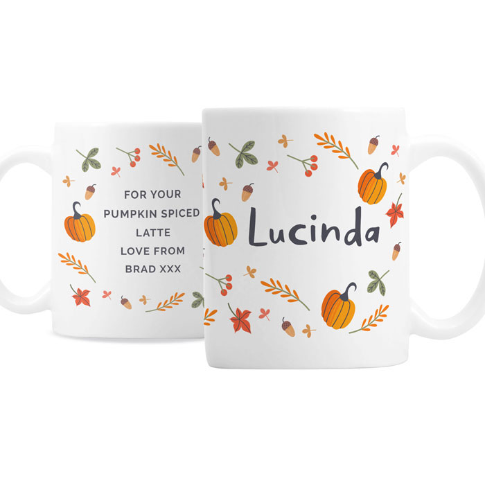 Personalised Ceramic Pumpkin Mug