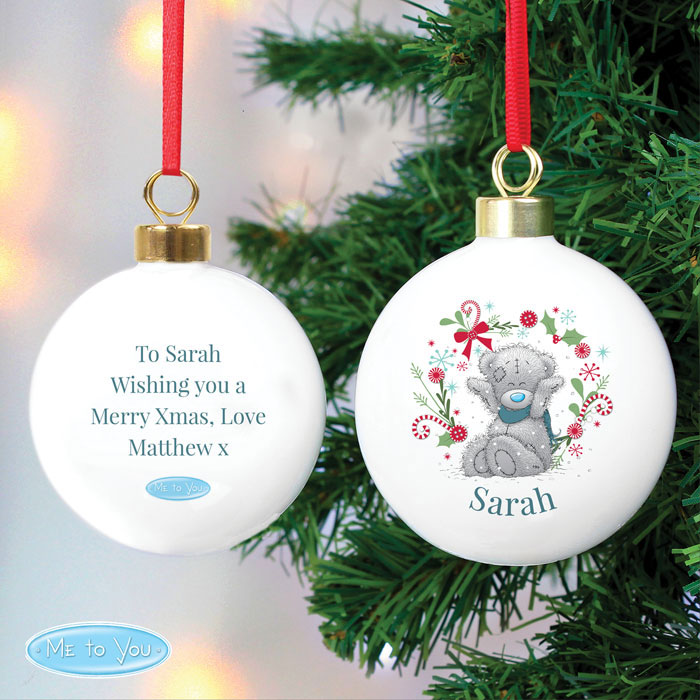 Personalised Me To You Tatty Teddy Christmas Bauble