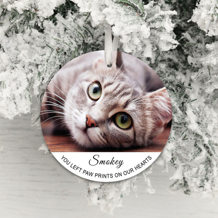 Paw Prints on our Hearts Pet Photo Decoration