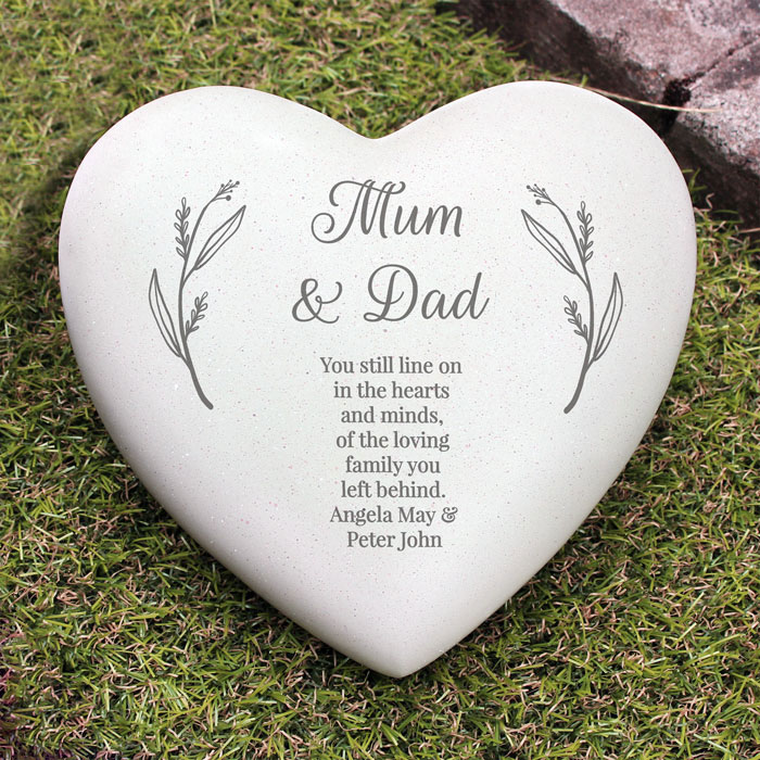 Personalised Heart Memorial Ornament Any Text