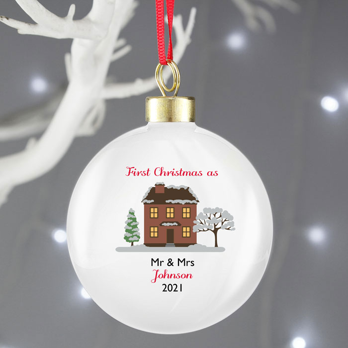 Personalised Cosy Christmas China Tree Bauble