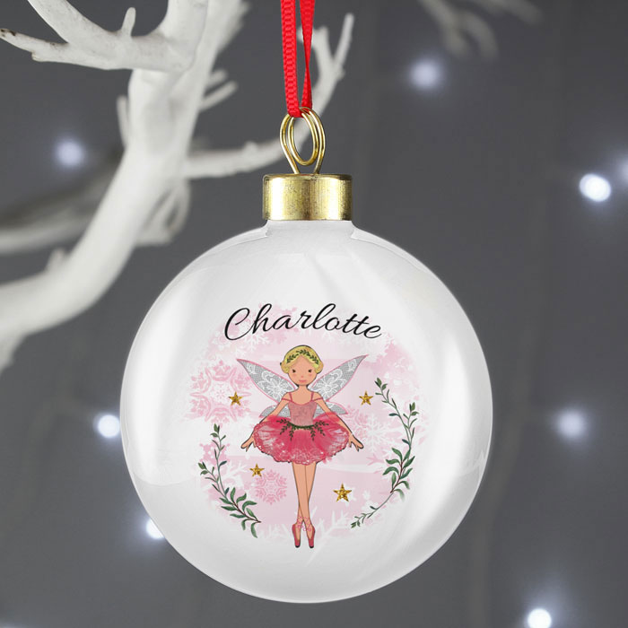 Personalised Sugar Plum Fairy Christmas Tree Bauble
