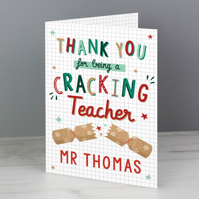 Personalised Cracking Teacher Christmas Card