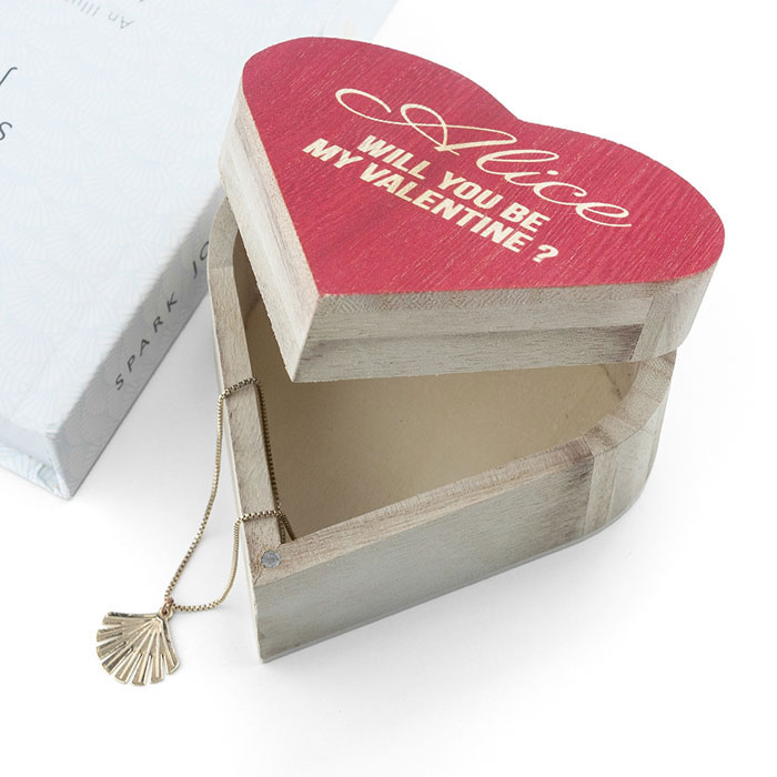 Personalised Will You Be My Valentine Heart Box