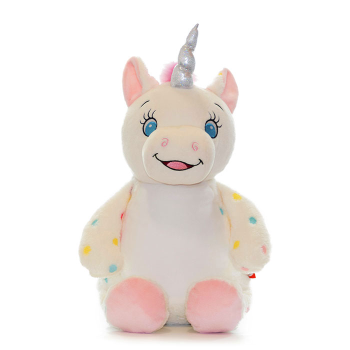 Personalised Cubbies Spotty Unicorn Birth Teddy