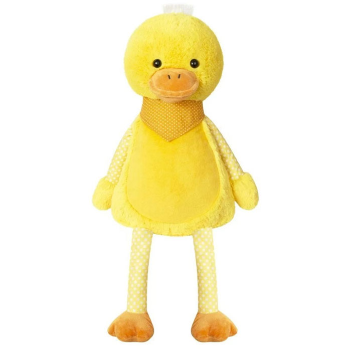 Personalised Embroidered Yellow Duck Soft Toy