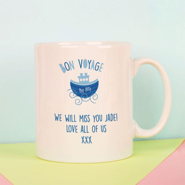 Bon Voyage Personalised Ceramic Mug