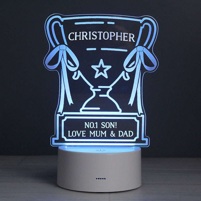 Personalised Trophy LED Colour Changing Light