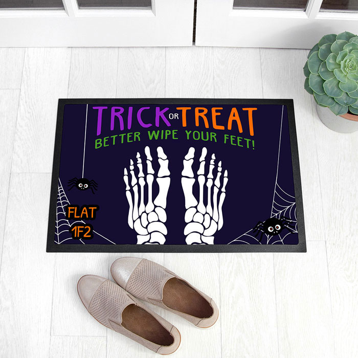 Personalised Halloween Trick or Treat Doormat