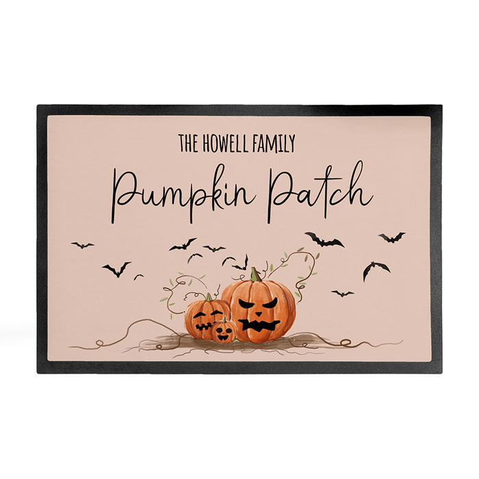 Personalised Halloween Pumpkin Patch Doormat