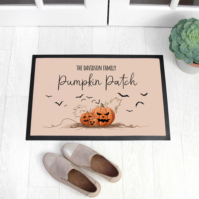 Personalised Halloween Pumpkin Patch Doormat