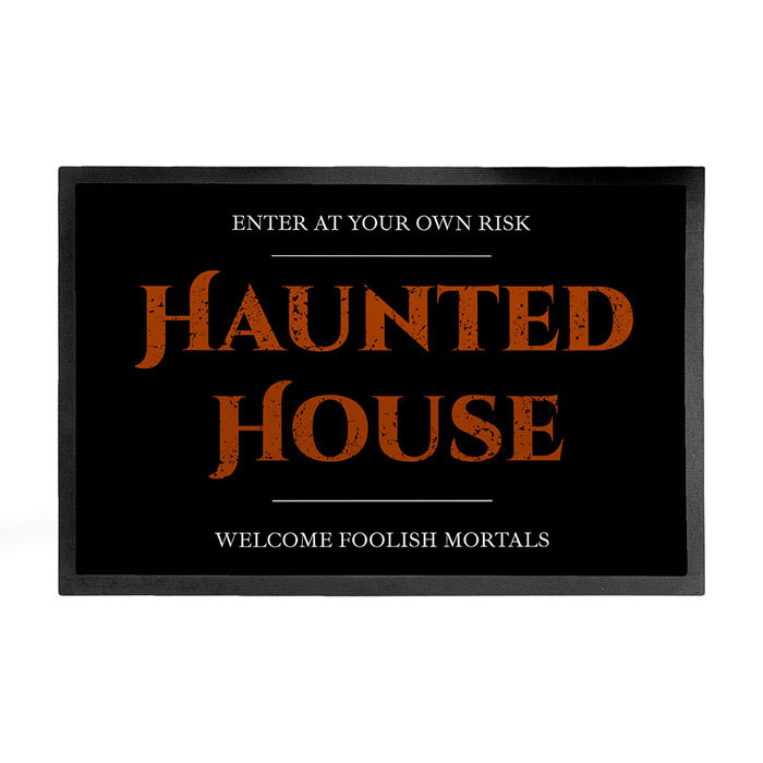 Personalised Halloween Haunted House Doormat