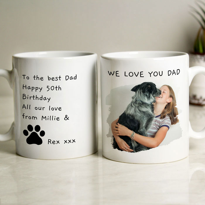 Personalised Any Text Pet Photo Upload Mug