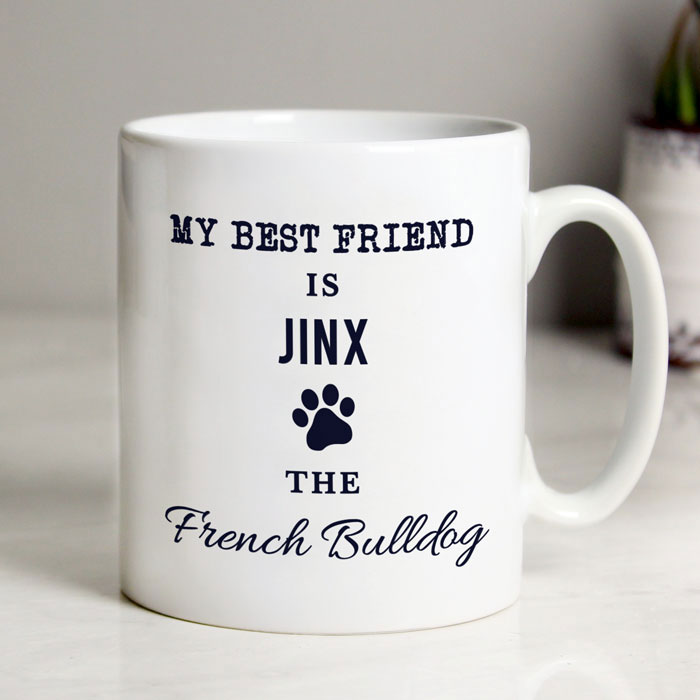 Personalised Paw Print Dog Breed Mug