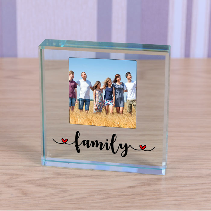 Glass Photo Upload Token Family